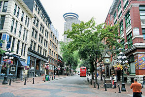 a régi Vancouver a gőzórával