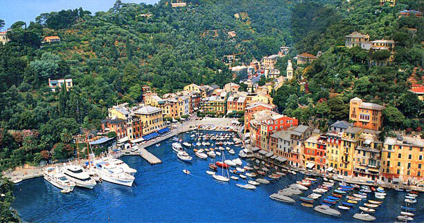 Portofino látképe madártávlatból