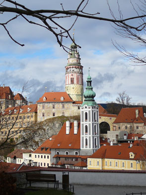 tornyok Český Krumlovban